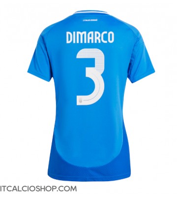 Italia Federico Dimarco #3 Prima Maglia Femmina Europei 2024 Manica Corta